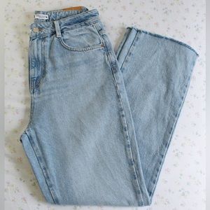 Zara High Rise Straight Leg Jeans